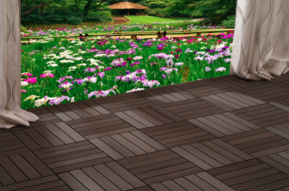 Composite deck tiles